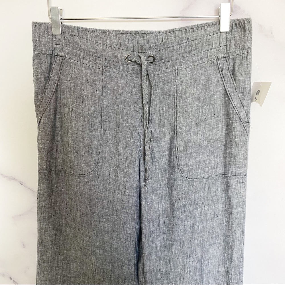 SOLD Athleta Heathered Gray Linen Pants - Picture 3 of 11